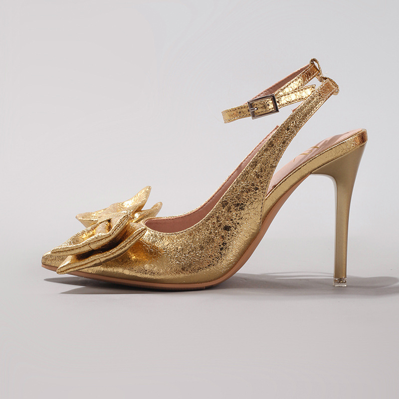 Elegant Bowknot Pointed Toe Pu - Summer Clothing Stores 评论和价格
